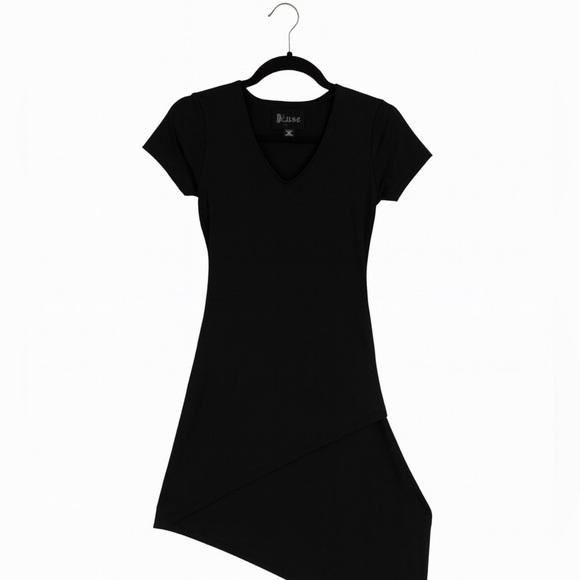 SL Fashions Dresses & Skirts - S.L. Fashions Women's Sz 8 Asymmetrical Black Dress Weddings Special Occasions